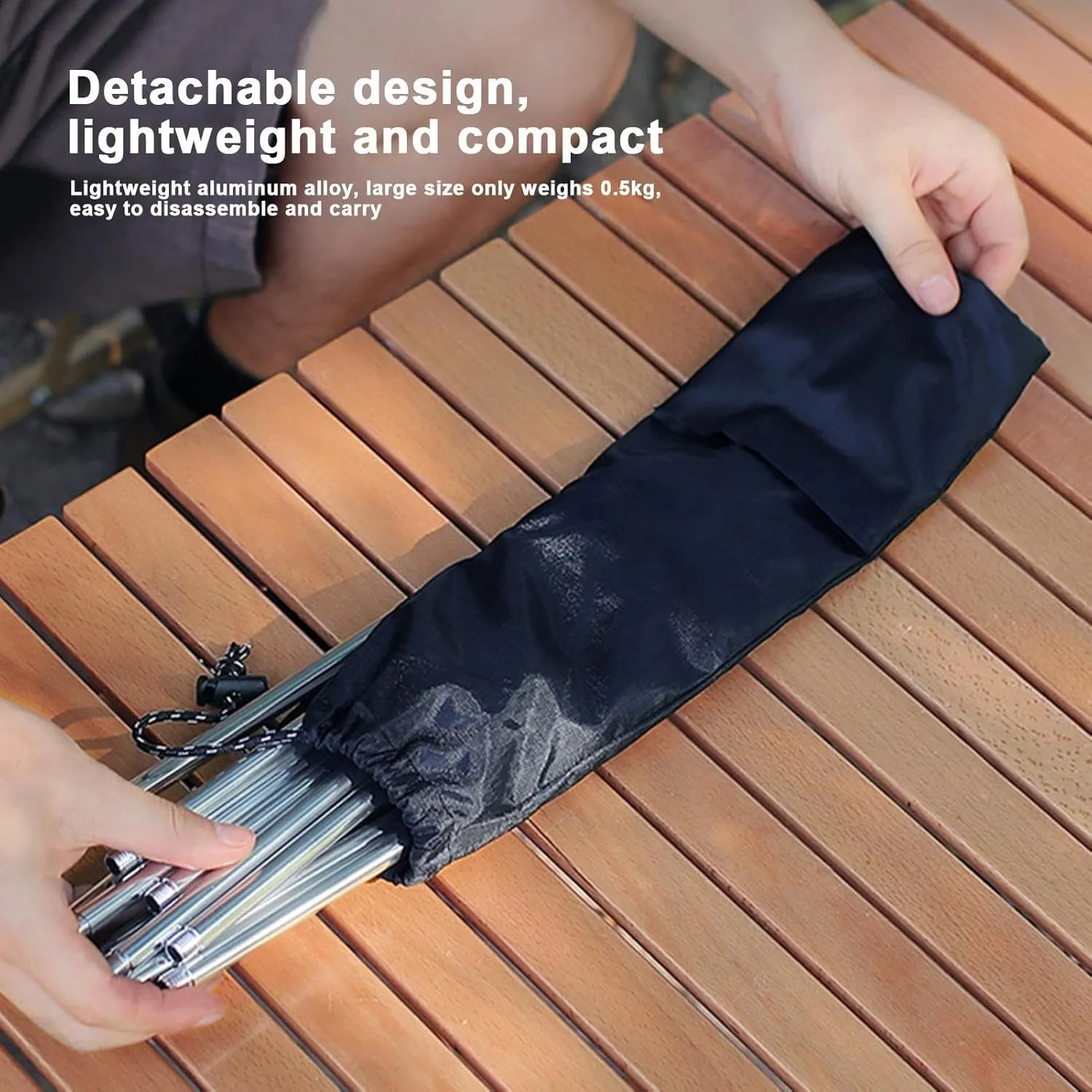 Outdoor Aluminum Alloy Tripod - Campfire Cooking Accessories, Aluminum Alloy, Lightweight, Foldable Survival Gear | Outdoor Camp Tripod with Adjustable Chain, Tripod Cooker for Camping