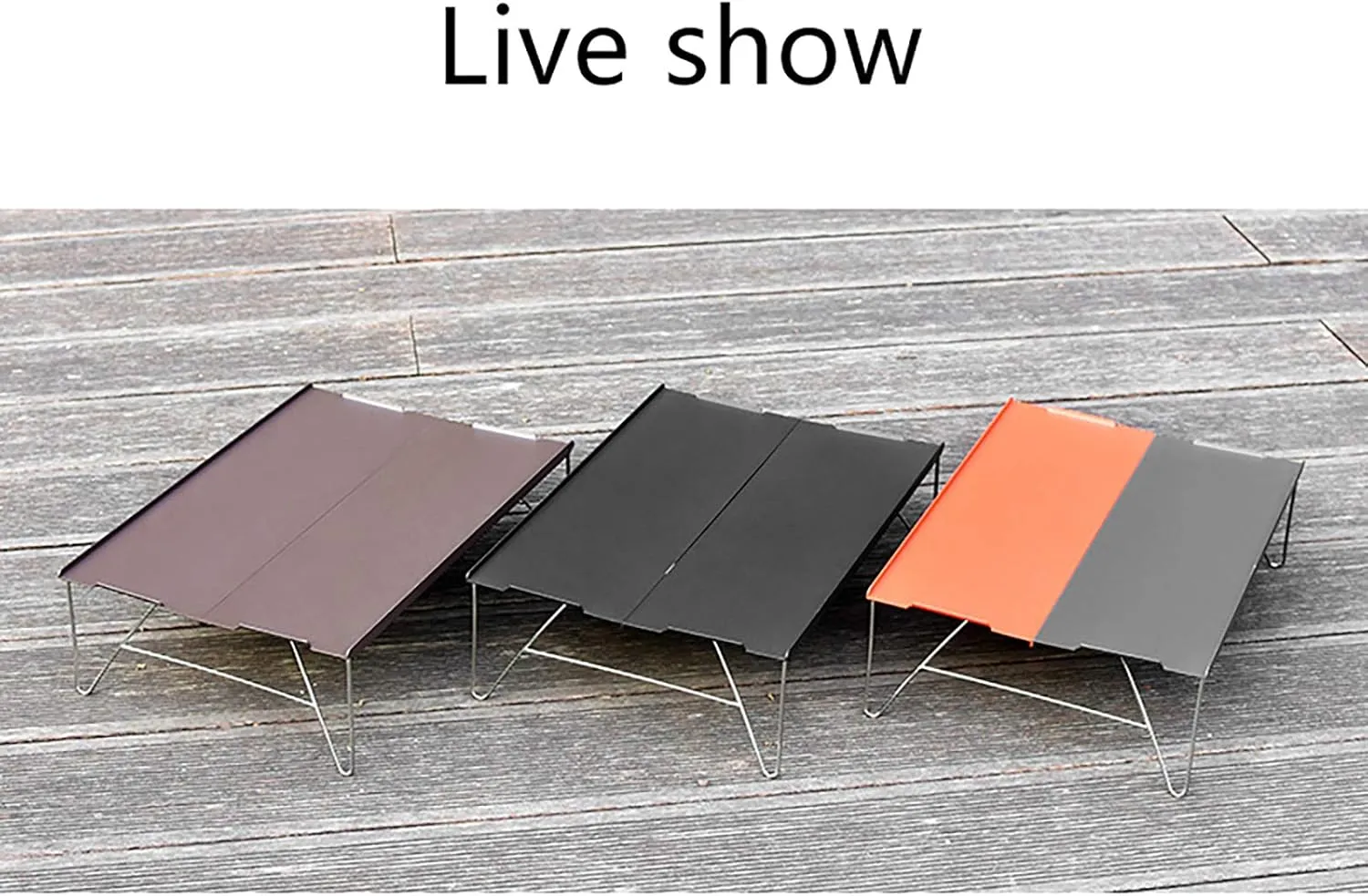 Outdoor Folding Aluminium Camping Table Mini Size Easy Packable Pop-Up Edged Backpacking Picnic Table with Carry Bag for Home, Hiking, Camping, Mountaineering