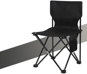 Outdoor Folding Chair Portable Fishing BBQ Camping Picnic Art Sketching Stool - Lightweight and Durable (Black,XS(for Kids))