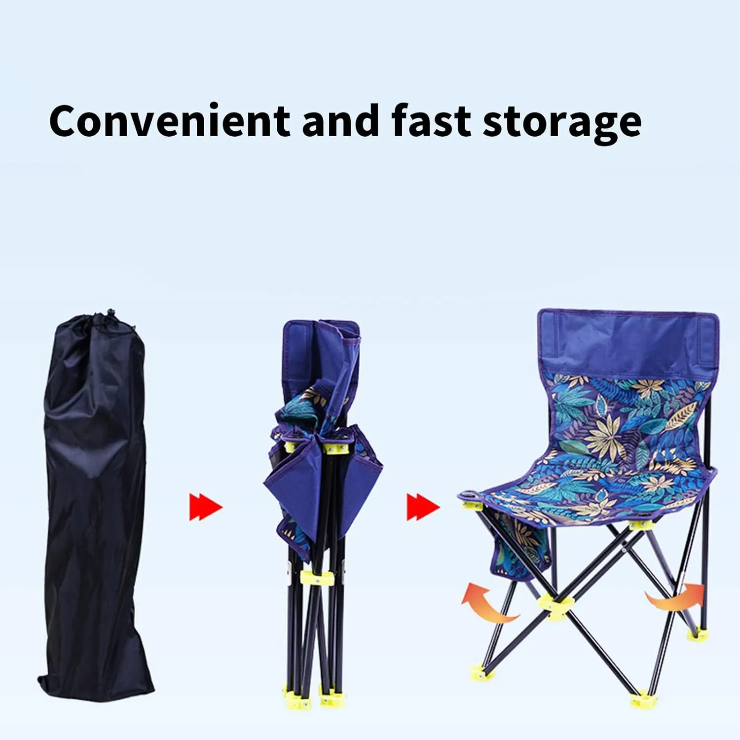 Outdoor Folding Fishing Chair Portable Beach Fishing Chair Comfortable Light Weight Camping Stool Easy to Carry