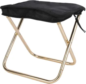 Outdoor Folding Stool Aluminum Alloy Foldable Chair Load Capacity 165lbs Portable Camping Stool for Fishing Barbecue Camping Painting Hiking
