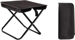 Outdoor Folding Stool Portable Fishing Chair Train Little Mazar Stool Camping Chair Folding Chair Camping Small Bench-Black