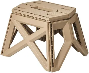 Outdoor Home Portable Folding Stool with high Load-Bearing Handle Design, Durable mini Chair, Fishing Stool, Camping Square Stool (Brown)