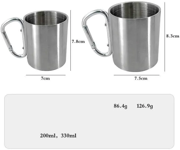 Outdoor Portable Coffee Cup Stainless Steel Double Wall Mug(300ml)