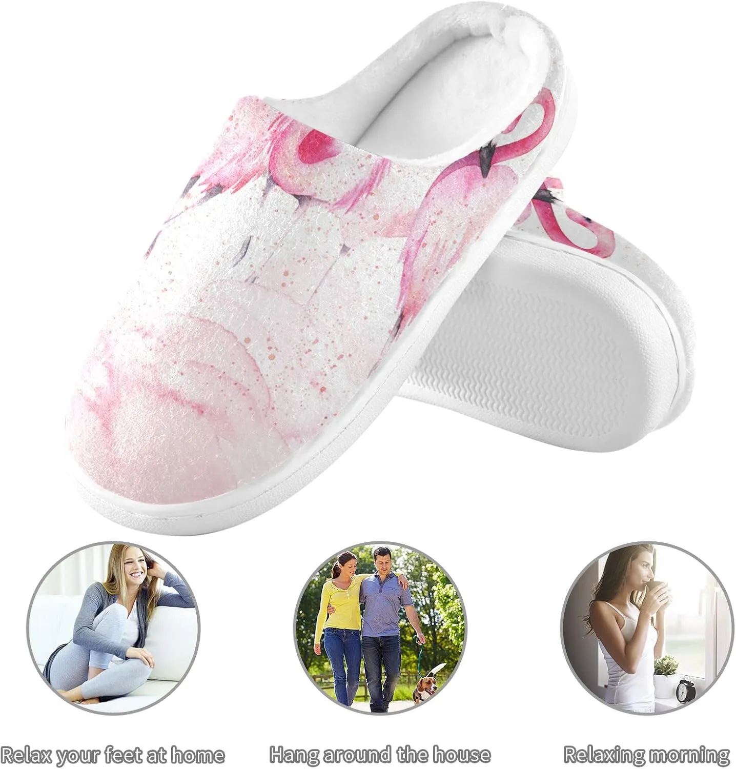 Oyihfvs Unisex Memory Foam Warm Slippers Comfort Soft Casual Shoes for Indoor Outdoor S-XXXL
