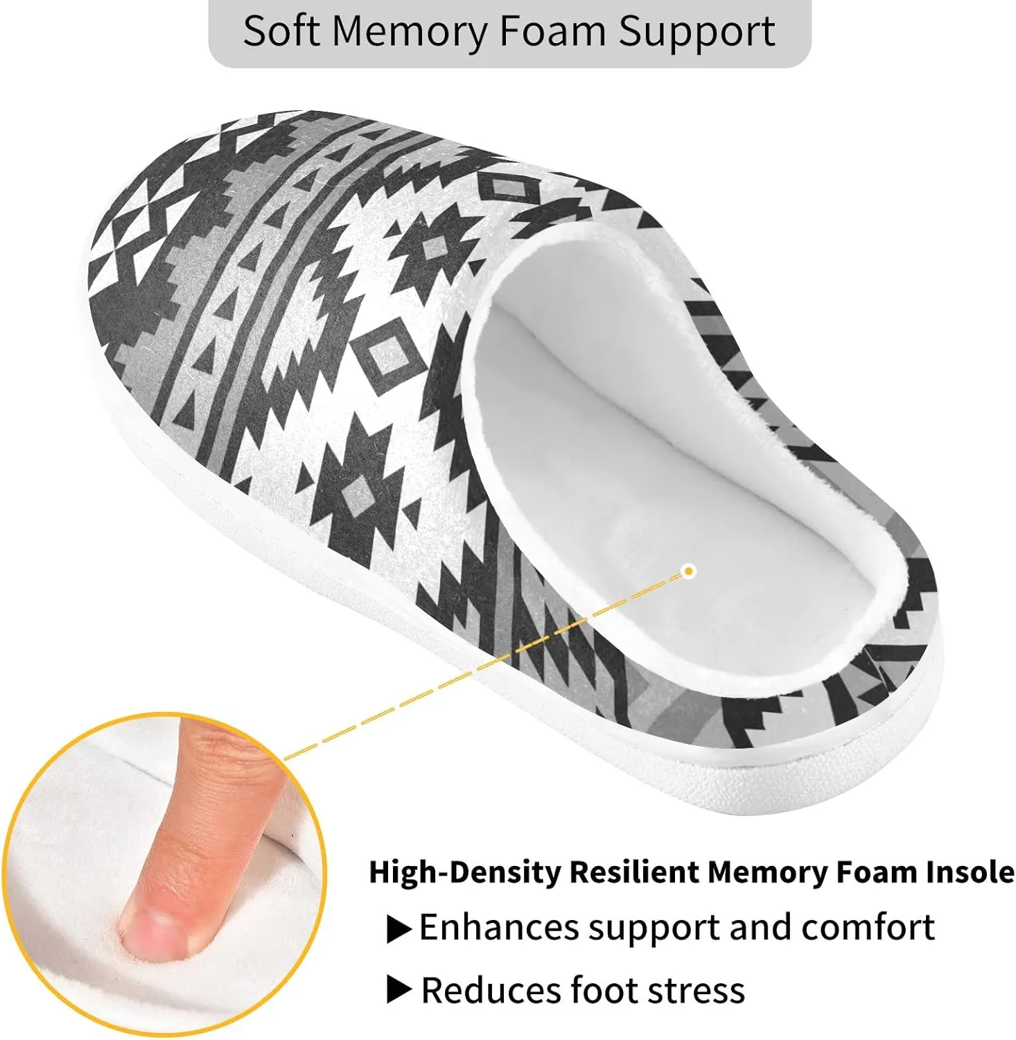Oyihfvs Unisex Memory Foam Warm Slippers Comfort Soft Casual Shoes for Indoor Outdoor S-XXXL