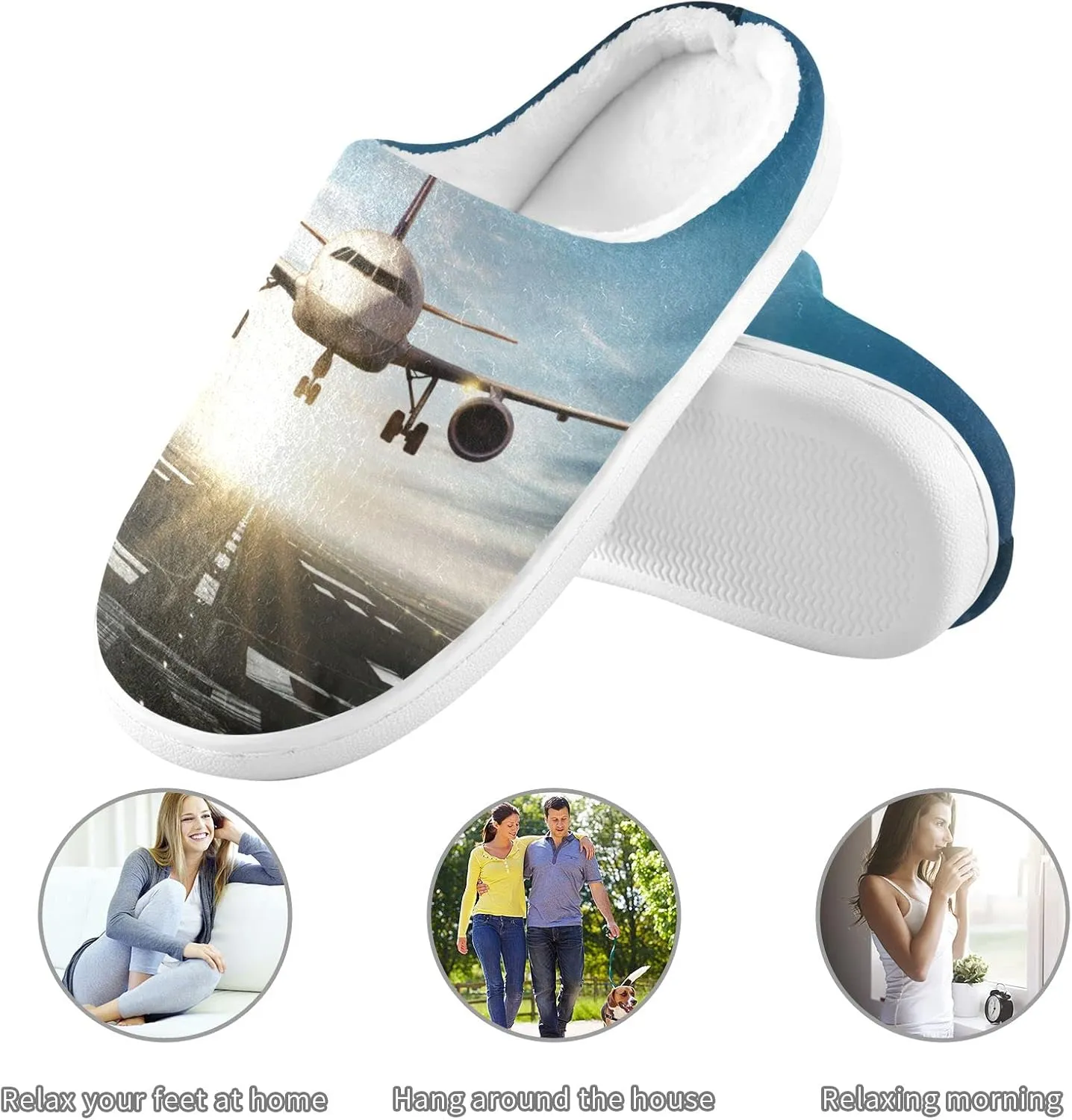 Oyihfvs Unisex Memory Foam Warm Slippers Comfort Soft Casual Shoes for Indoor Outdoor S-XXXL