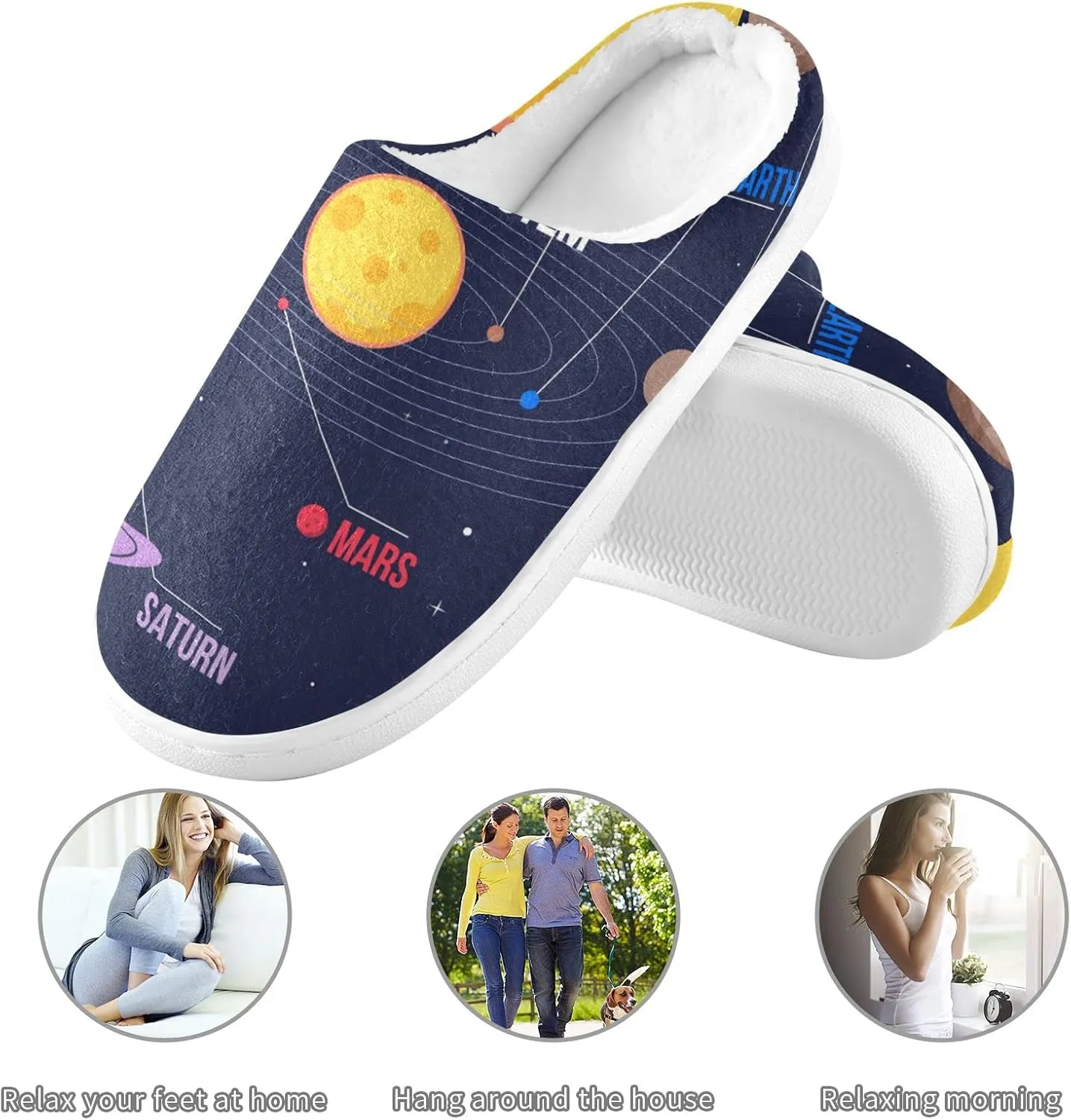 Oyihfvs Unisex Memory Foam Warm Slippers Comfort Soft Casual Shoes for Indoor Outdoor S-XXXL