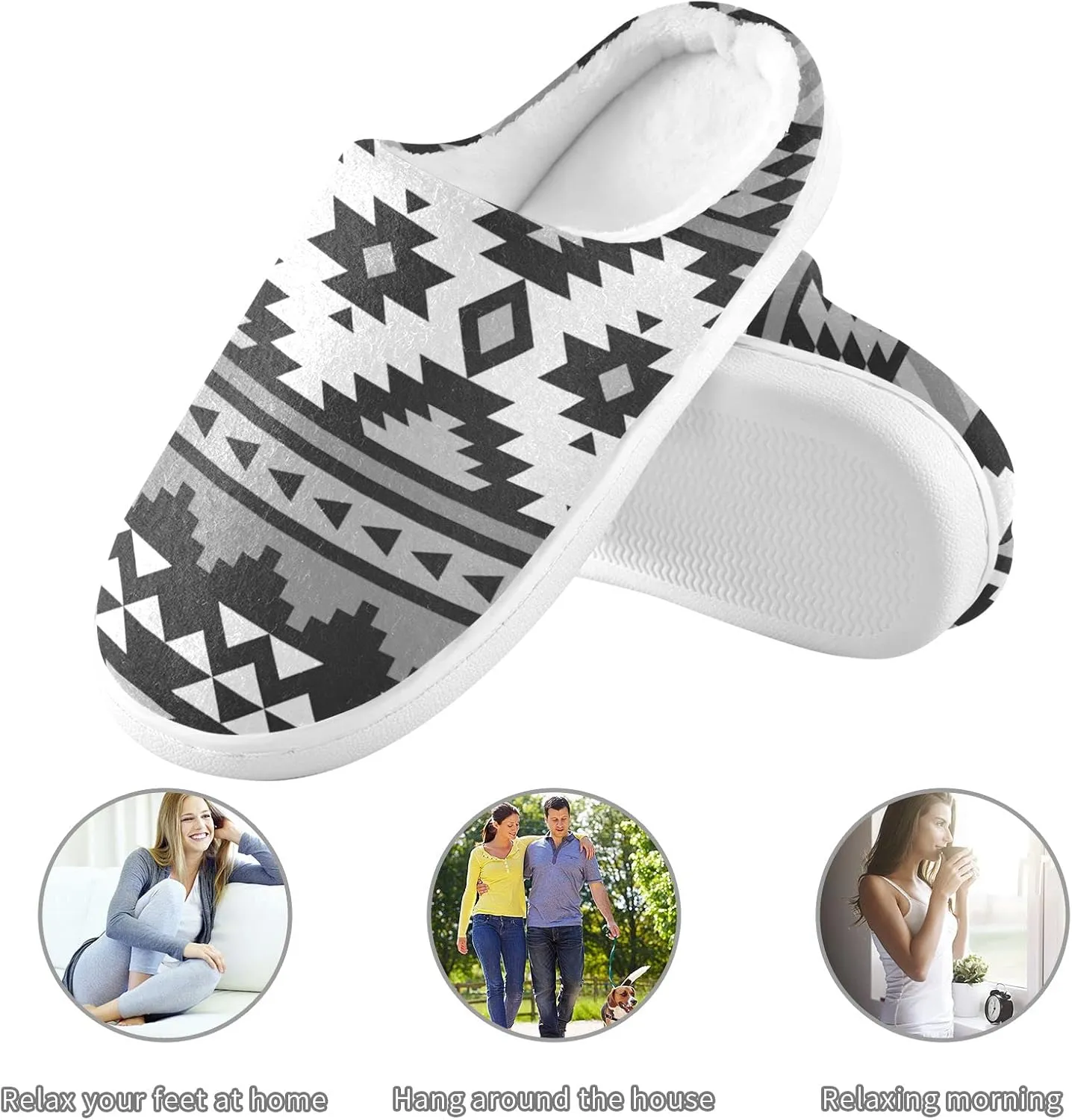 Oyihfvs Unisex Memory Foam Warm Slippers Comfort Soft Casual Shoes for Indoor Outdoor S-XXXL