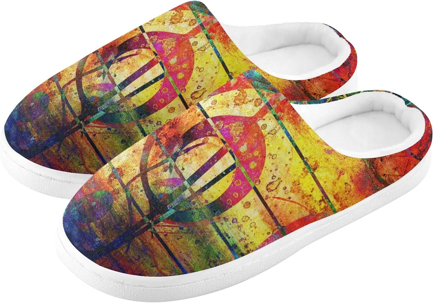 Oyihfvs Unisex Memory Foam Warm Slippers Comfort Soft Casual Shoes for Indoor Outdoor S-XXXL