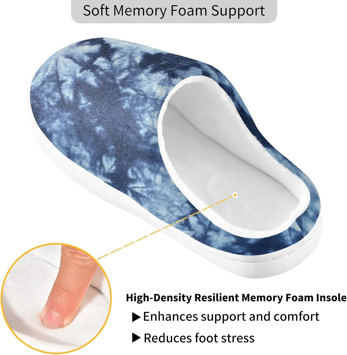 Oyihfvs Unisex Memory Foam Warm Slippers Comfort Soft Casual Shoes for Indoor Outdoor S-XXXL