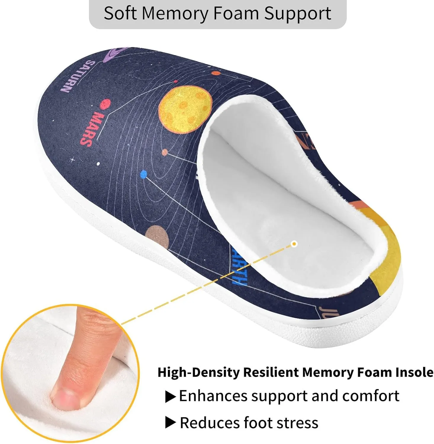 Oyihfvs Unisex Memory Foam Warm Slippers Comfort Soft Casual Shoes for Indoor Outdoor S-XXXL