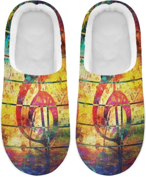 Oyihfvs Unisex Memory Foam Warm Slippers Comfort Soft Casual Shoes for Indoor Outdoor S-XXXL