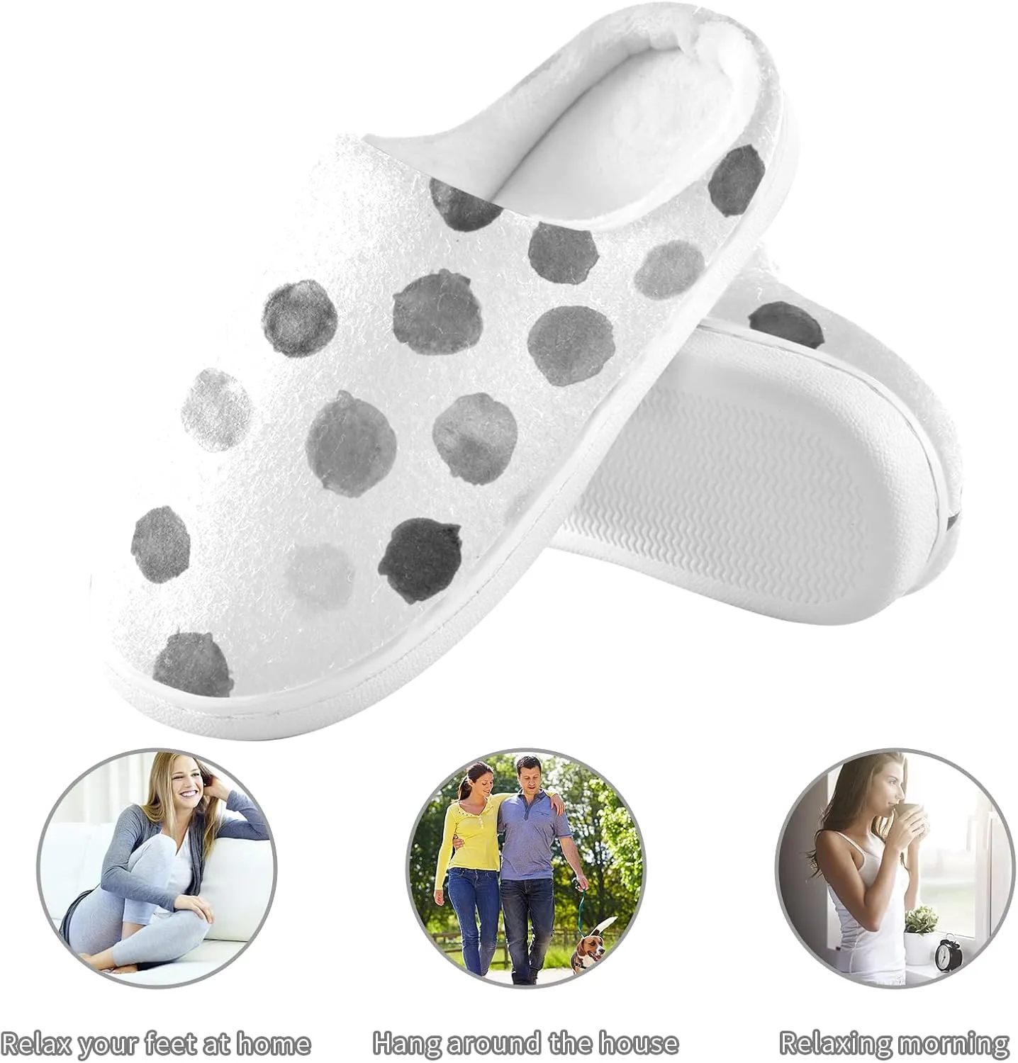 Oyihfvs Unisex Memory Foam Warm Slippers Comfort Soft Casual Shoes for Indoor Outdoor S-XXXL