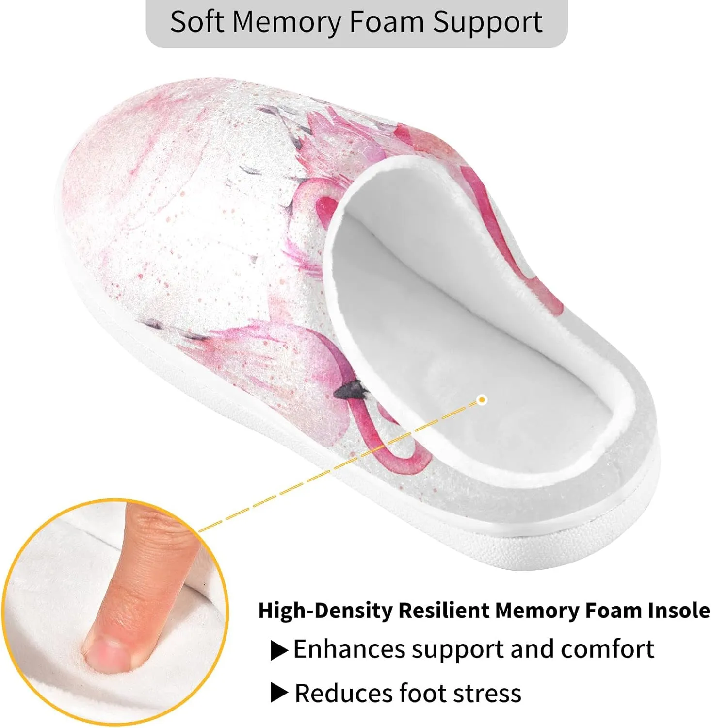 Oyihfvs Unisex Memory Foam Warm Slippers Comfort Soft Casual Shoes for Indoor Outdoor S-XXXL