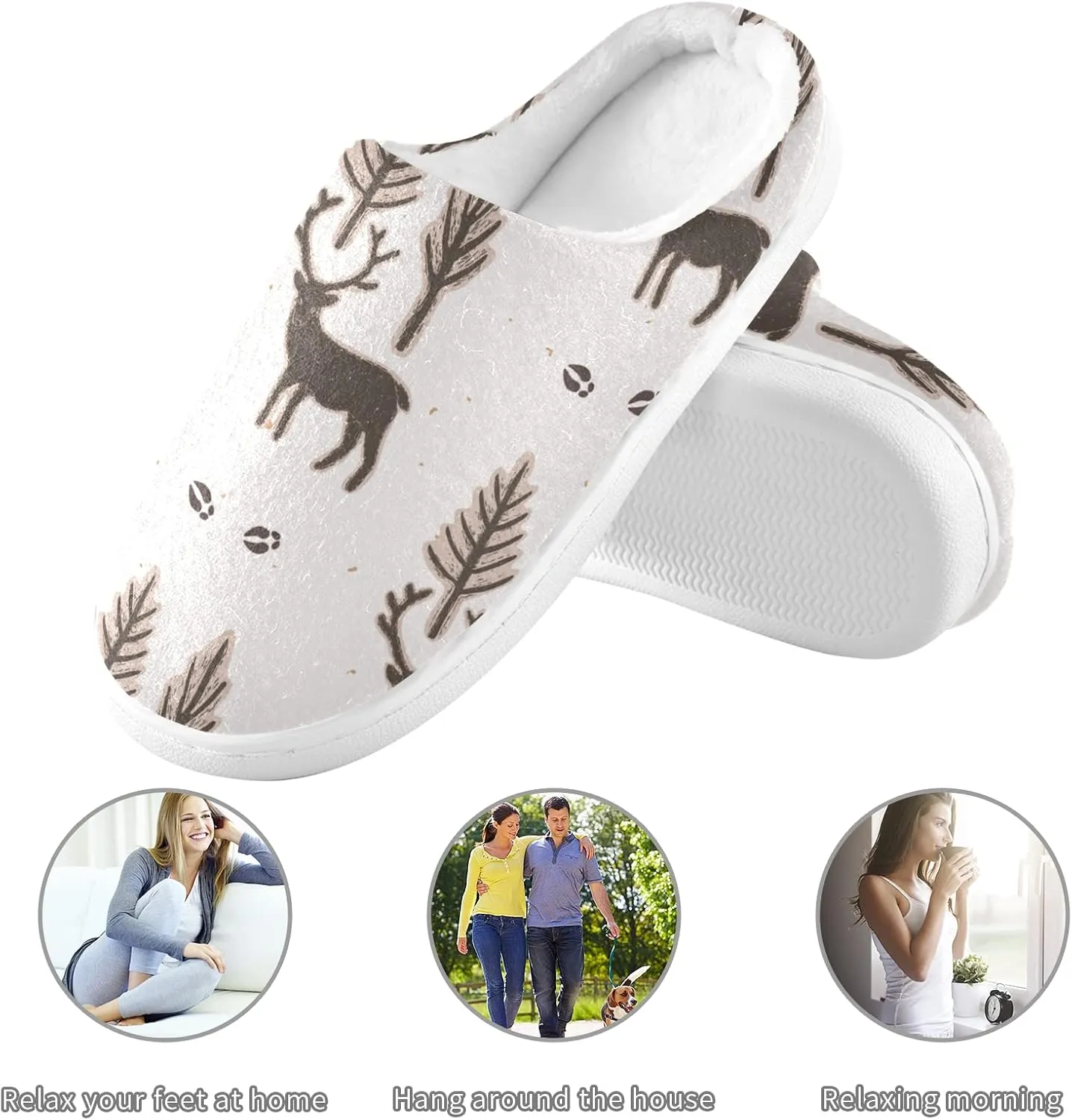 Oyihfvs Unisex Memory Foam Warm Slippers Comfort Soft Casual Shoes for Indoor Outdoor S-XXXL