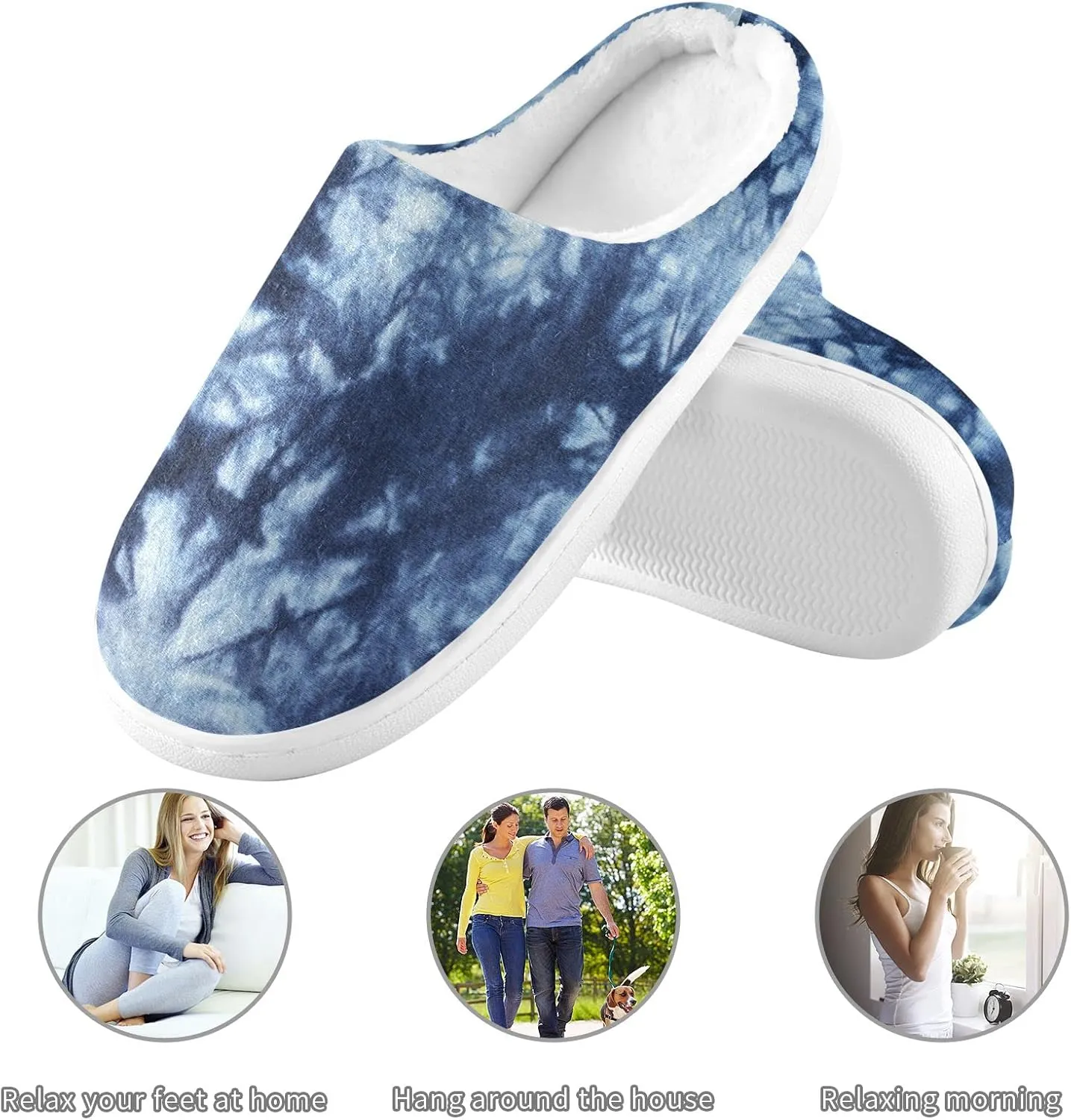 Oyihfvs Unisex Memory Foam Warm Slippers Comfort Soft Casual Shoes for Indoor Outdoor S-XXXL