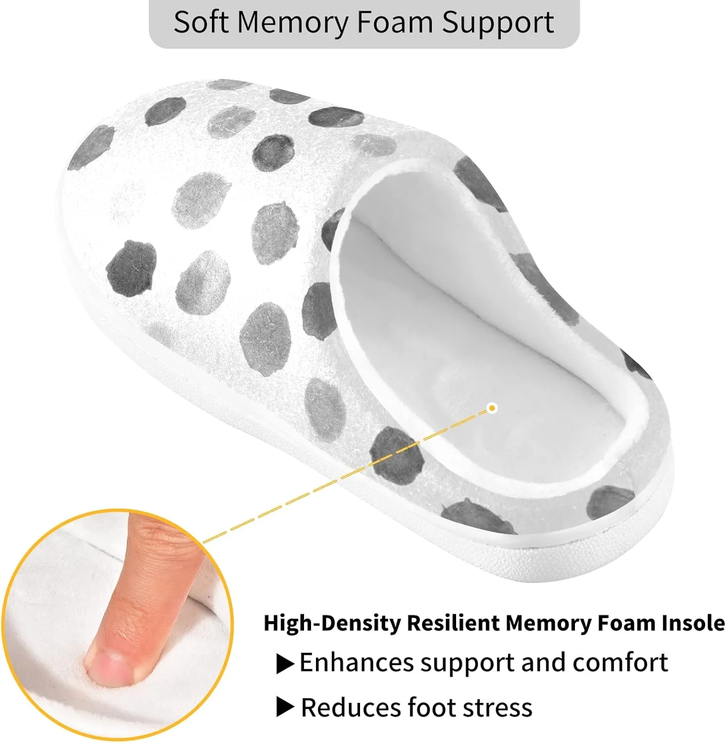 Oyihfvs Unisex Memory Foam Warm Slippers Comfort Soft Casual Shoes for Indoor Outdoor S-XXXL