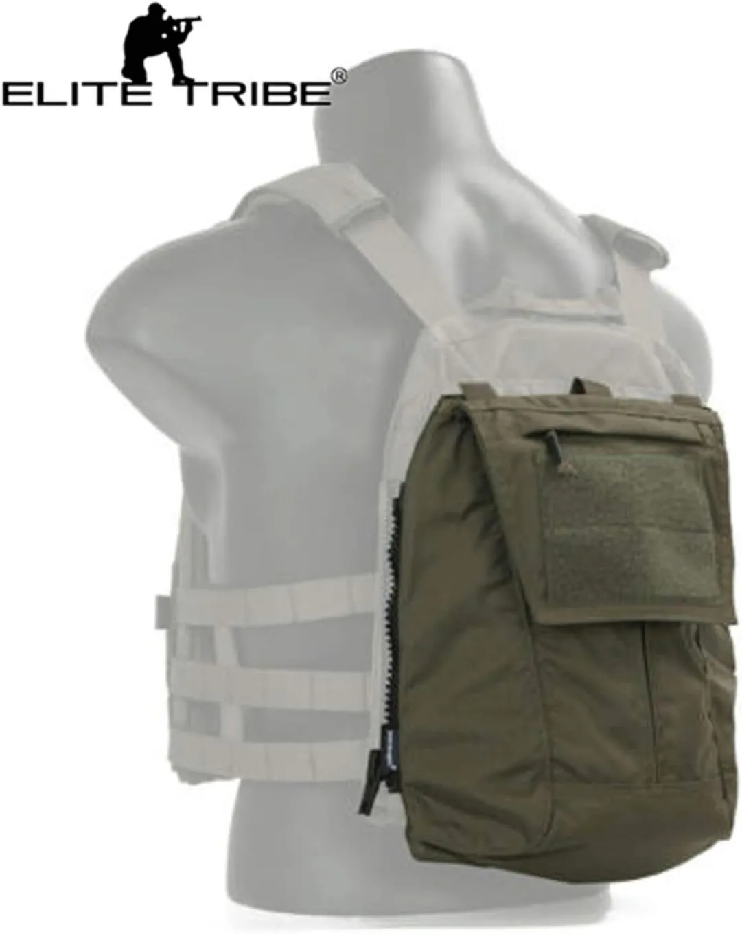 Paintball Equipment Tactical Backpack Combat Zip-ON panel For Vest AVS JPC2.0 CPC