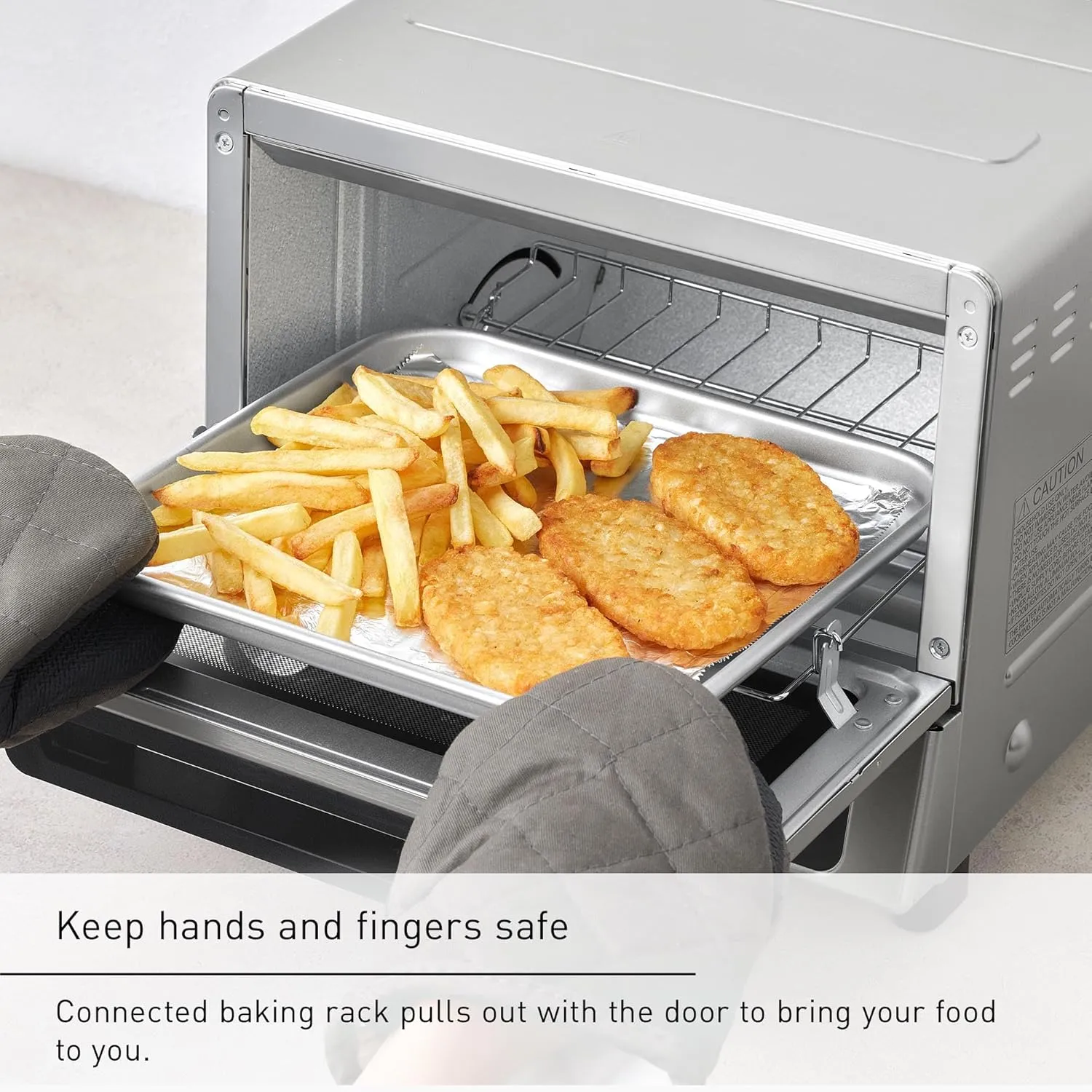 Panasonic FlashXpress Toaster Oven with Double Infrared Heating, 6 Auto Cook Options and Dial Temperature Control, 4-Slice Small Toaster Oven, 1300 Watts, PFAS-free - NB-G200P (Stainless Steel)