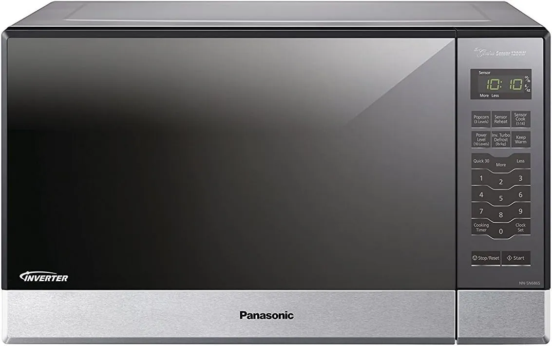 Panasonic Microwave Oven NN-SN686S Stainless Steel Countertop/Built-In with Inverter Technology and Genius Sensor, 1.2 Cubic Foot, 1200W