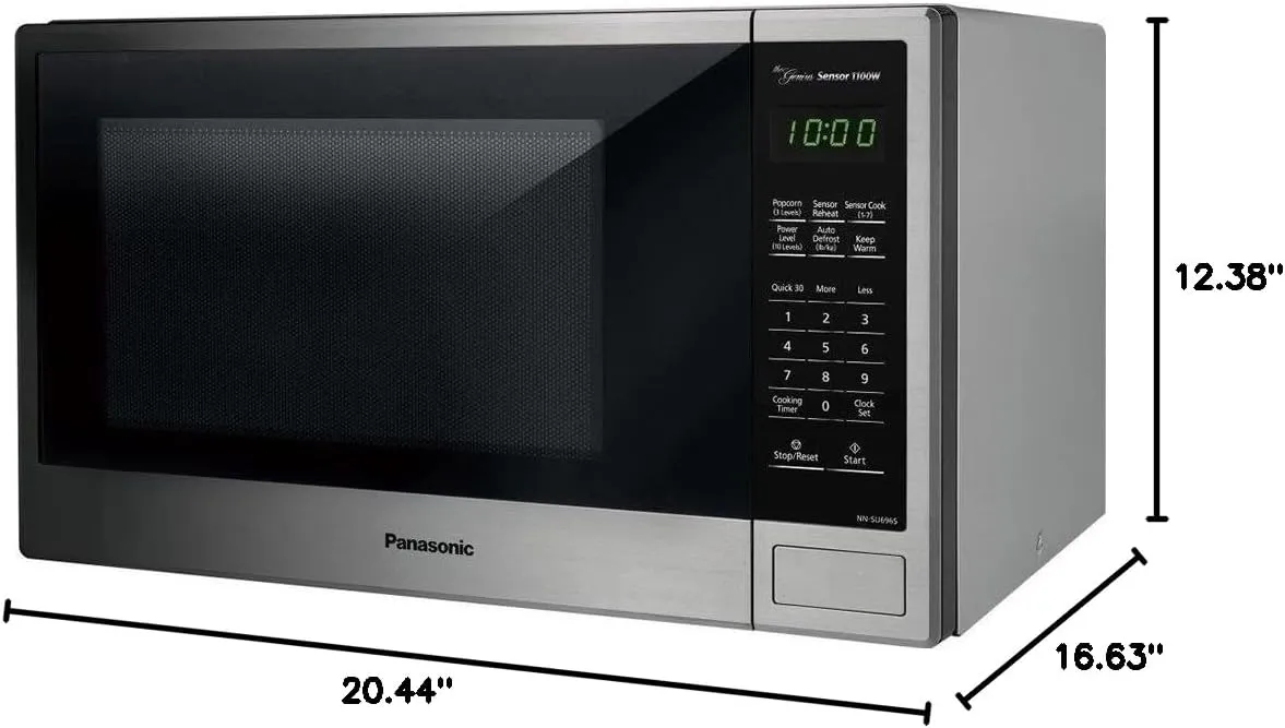 Panasonic NN-SU696S Microwave Oven, 1.3 Cft, Stainless Steel/Silver