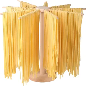Pasta Drying Rack, Large Wood Pasta Rack Collapsible for Fresh Pasta Noodle Spaghetti Dryer Hanger Stand