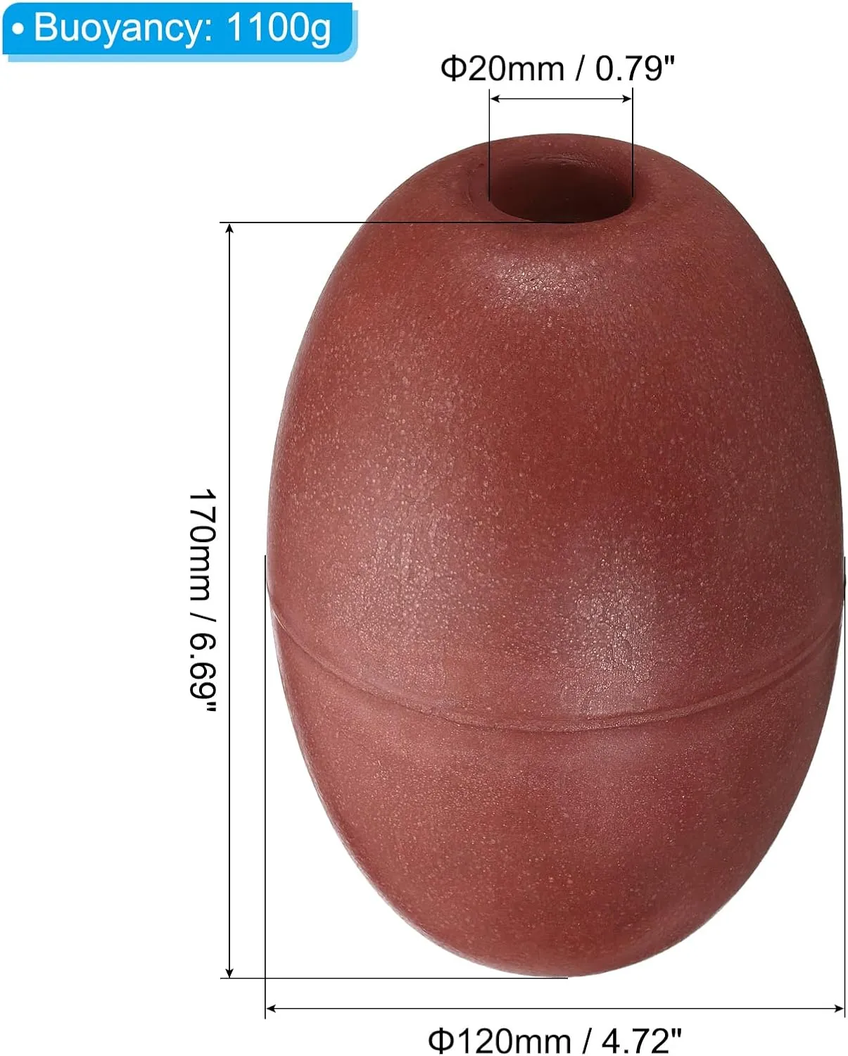 PATIKIL Rope Float Buoy, Deep Water Floats Rope Float Buoy Great for Trail Markers Dock Float Kayak Boats Swimming Pool