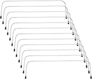 PH PandaHall 5 Pairs 10 Inch Iron Internal Wire Frame for DIY Lunch Bag Retreat Bag Backpack HnadBag Making, Platinum