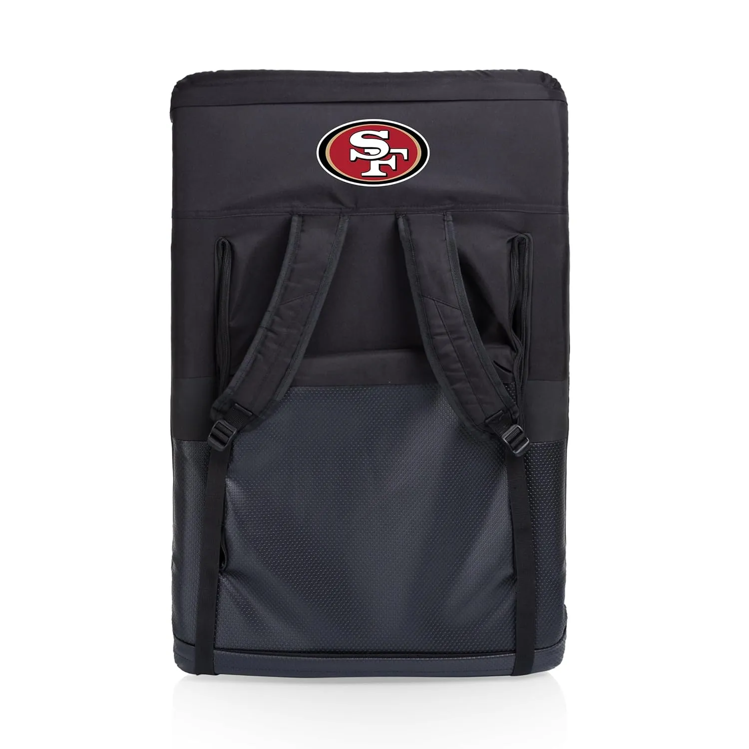 PICNIC TIME Black San Francisco 49ers Ventura Seat Portable Recliner Chair