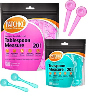 Plastic Measuring Spoons Set Of 20 1 tsp   20 1 tbsp - Fits in Jar, Good for Formula, Coffee Scoop, Pet Food. (Set Includes 20 1 Teaspoons Measures   20 1 Tablespoons Measures)