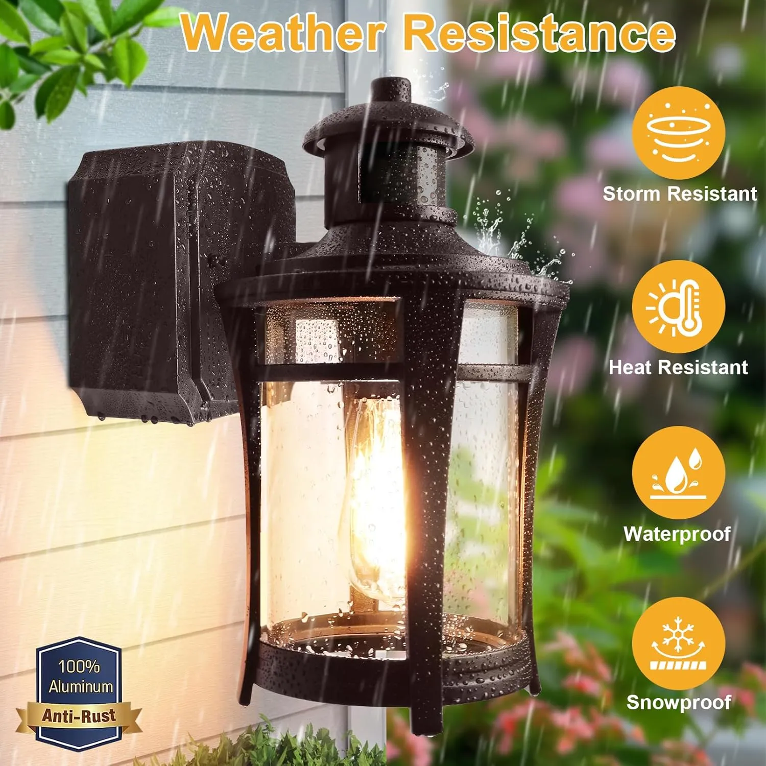 Porch Lights with Outlet, Outdoor Motion Sensor Lights, Dusk to Dawn Exterior Light Fixture, Anti-Rust Waterproof Outdoor Wall Light, Aluminum Outside Lights for House Patio Front Door Garage, Brown