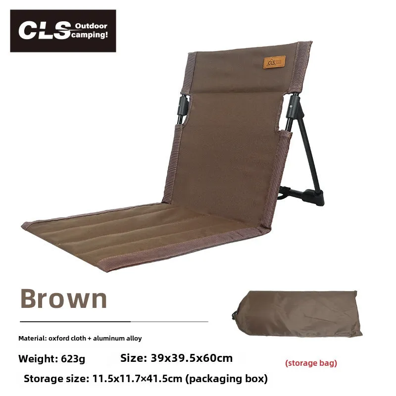 Portable And Foldable Camping Stool With Backrest