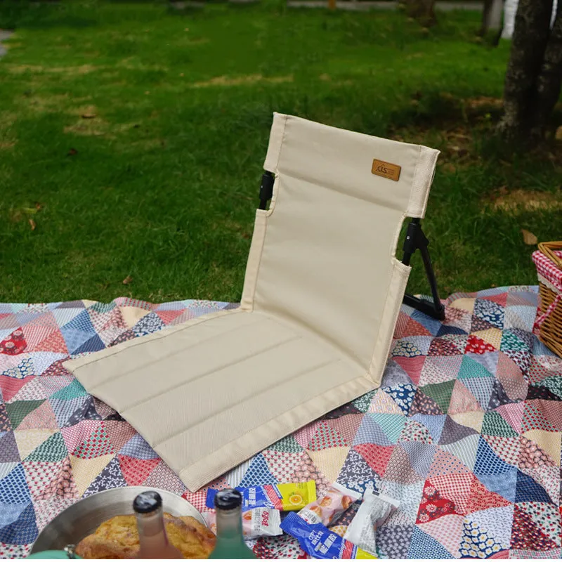 Portable And Foldable Camping Stool With Backrest