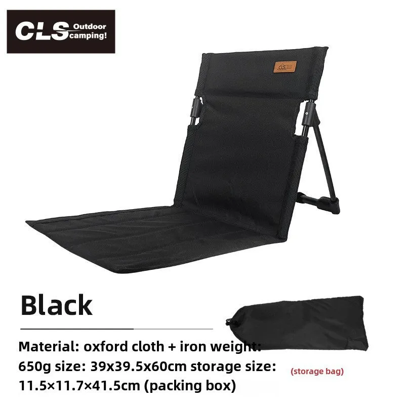 Portable And Foldable Camping Stool With Backrest