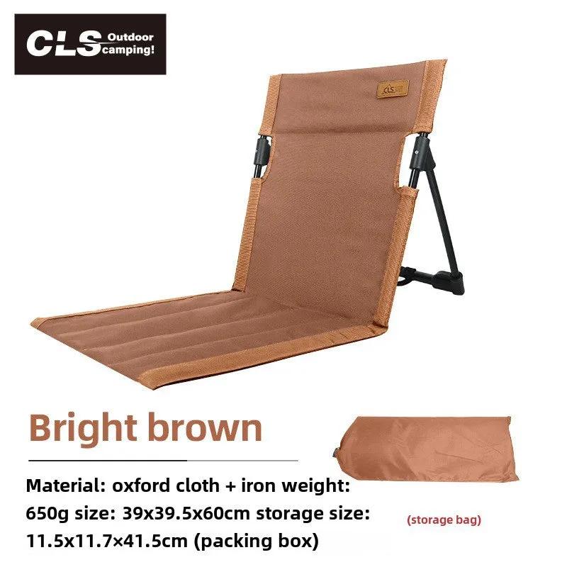 Portable And Foldable Camping Stool With Backrest