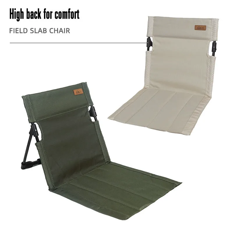 Portable And Foldable Camping Stool With Backrest