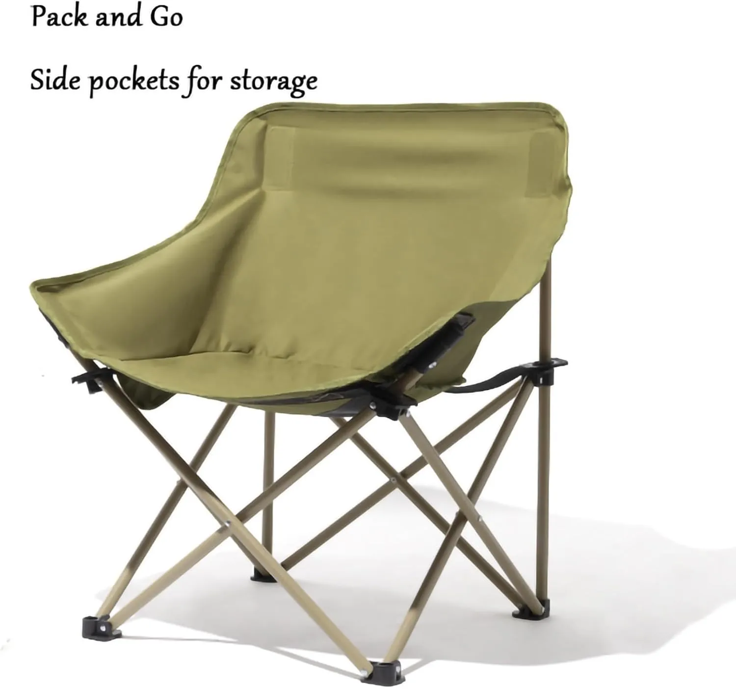 Portable Camp Chairs for Adults, Sturdy and Durable Camp Chairwith Carry Bag, Lightweight Camping Chairs for Beach Garden, Terrace (Color : Blue)