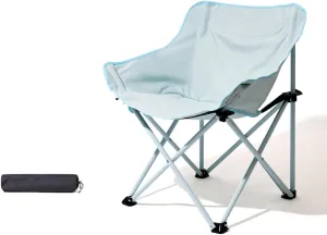 Portable Camp Chairs for Adults, Sturdy and Durable Camp Chairwith Carry Bag, Lightweight Camping Chairs for Beach Garden, Terrace (Color : Blue)