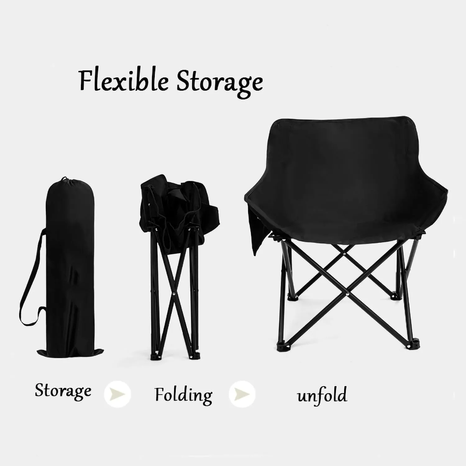 Portable Camp Chairs for Adults, Sturdy and Durable Camp Chairwith Carry Bag, Lightweight Camping Chairs for Beach Garden, Terrace (Color : Blue)
