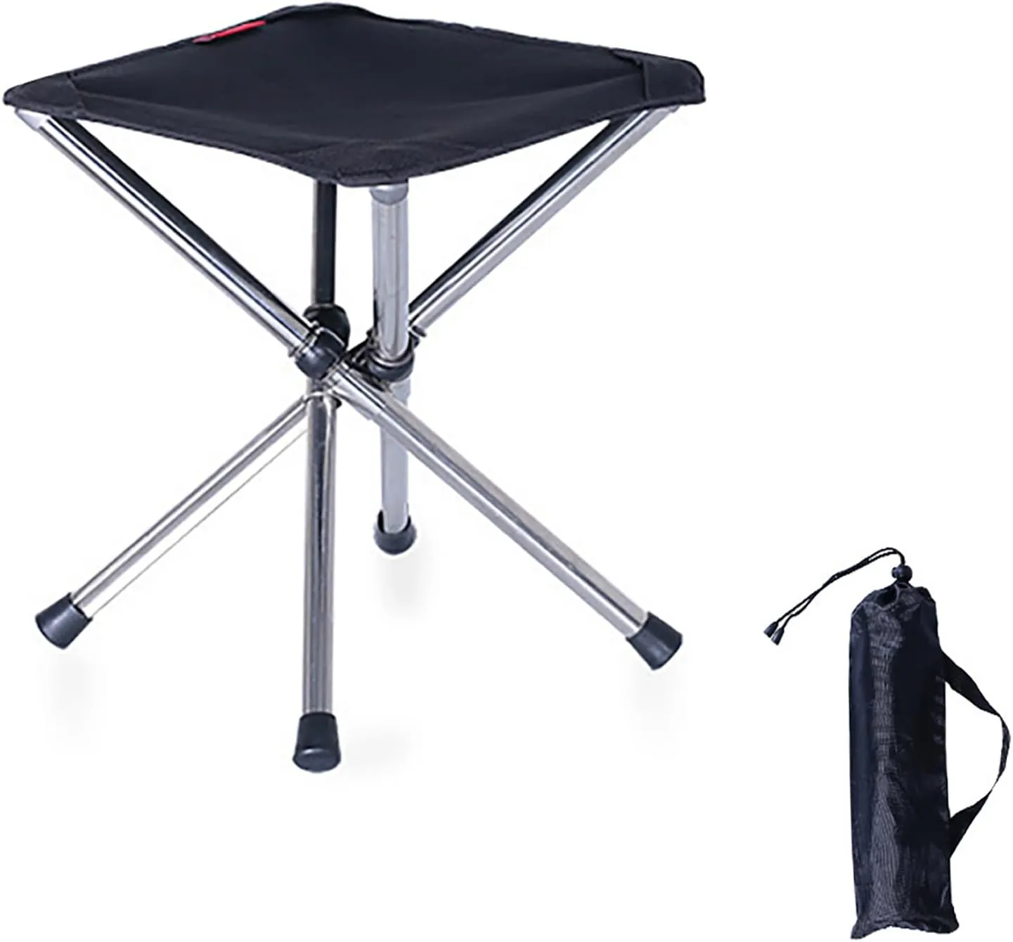 Portable Camping Stool - Adjustable Folding Chair for Outdoor, Fishing, Travel - Lightweight Compact Design with Carry Bag - Supports 250 lbs