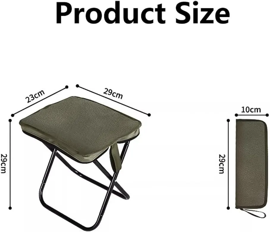 Portable Camping Stool Mini Folding Stool Fishing Stools for Adults, Outdoor Gardening Stool Beach Chairs with Foldable Travel Seat, Folding Pop up Stool for Hiking(Green)