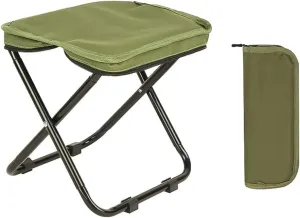 Portable Camping Stool Mini Folding Stool Fishing Stools for Adults, Outdoor Gardening Stool Beach Chairs with Foldable Travel Seat, Folding Pop up Stool for Hiking(Green)