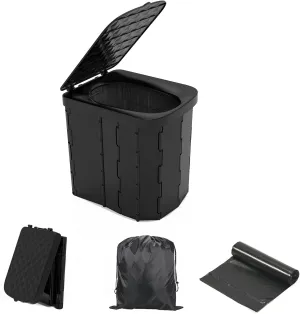 Portable Camping Toilet for Adults - Hapoon XL Portable Folding Toilet with Lid,Travel Portable Potty for Adults,Porta Potty Car Toilet