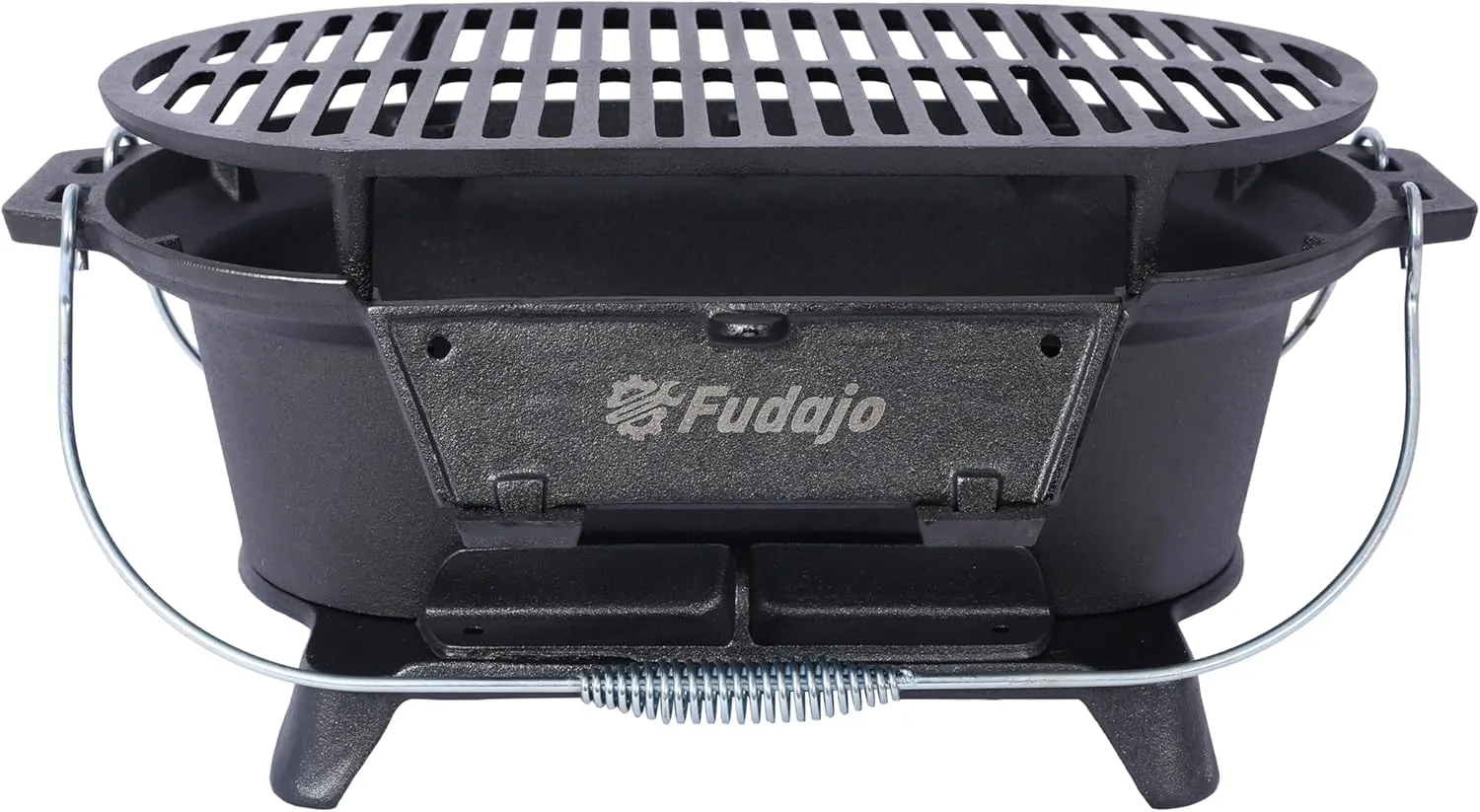 Portable Charcoal Grill for Memorable Outdoor Cooking, Durable Enameled Cast Iron, for Camping and Picnics