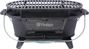 Portable Charcoal Grill for Memorable Outdoor Cooking, Durable Enameled Cast Iron, for Camping and Picnics