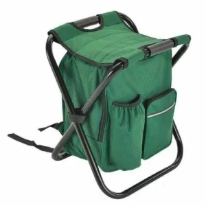 Portable Folding Backpack Chair Camping Stool Cooler Bag Rucksack Beach Fishing 150kg load Green-SA_Metro