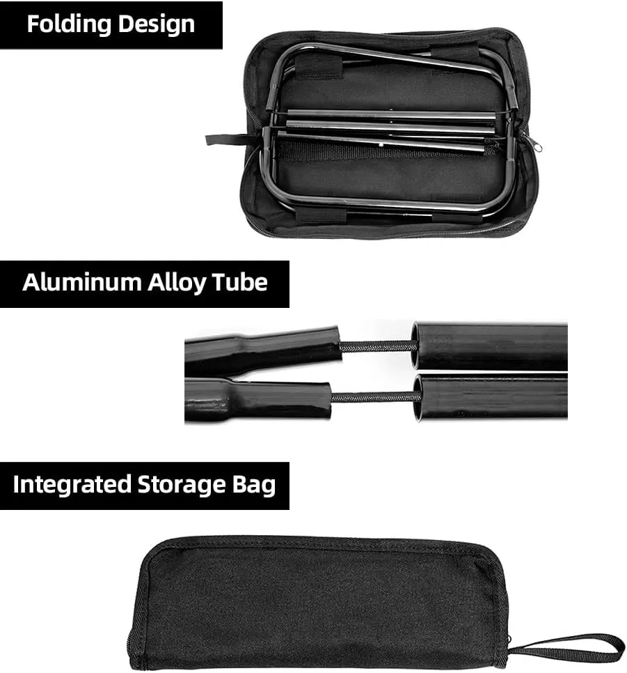 Portable Folding Camping Stool Zip Packed Stool Lightweight Collapsible Stool for Outdoor Camping