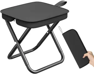 Portable Folding Stool, Lightweight Camping Stool, Folding Stool for Hiking & Fishing, Picnic Chair, Camping Furniture for Outdoor Camping, Fishing, Hiking, BBQ (Red)