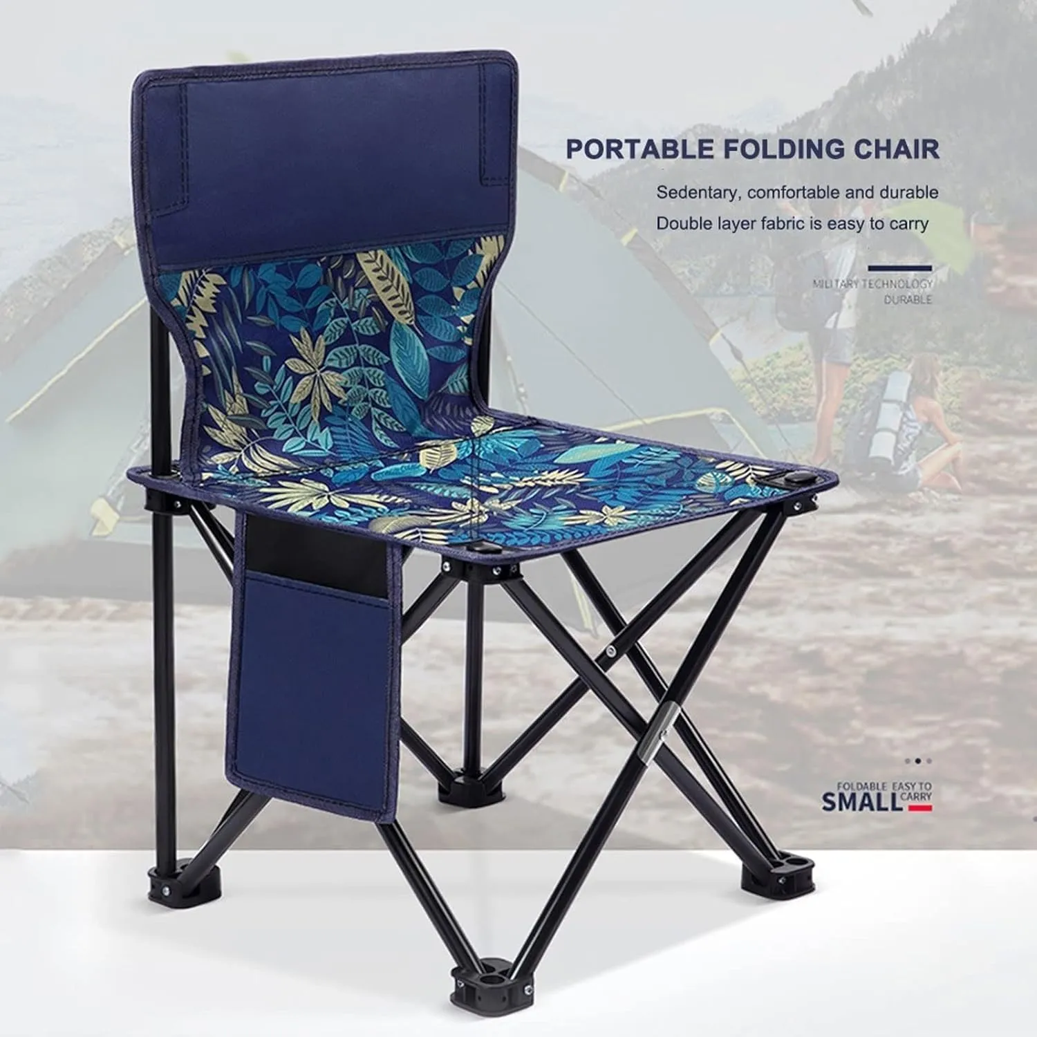 Portable Folding Stool - Outdoor Camping Chairs Portable Fishing Chair Fishing Leisure Folding Stool Aluminum Alloy(D)
